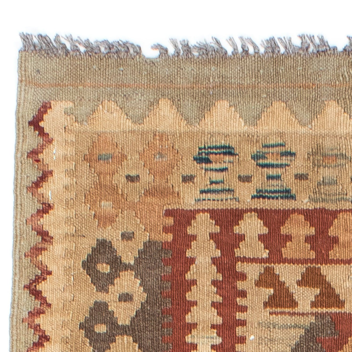Tapis de couloir Tapis Kelim - Oriental - 201 x 84 cm - beige