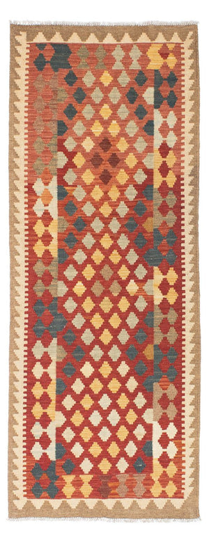 Tapis de couloir Tapis Kelim - Oriental - 198 x 74 cm - rouge clair