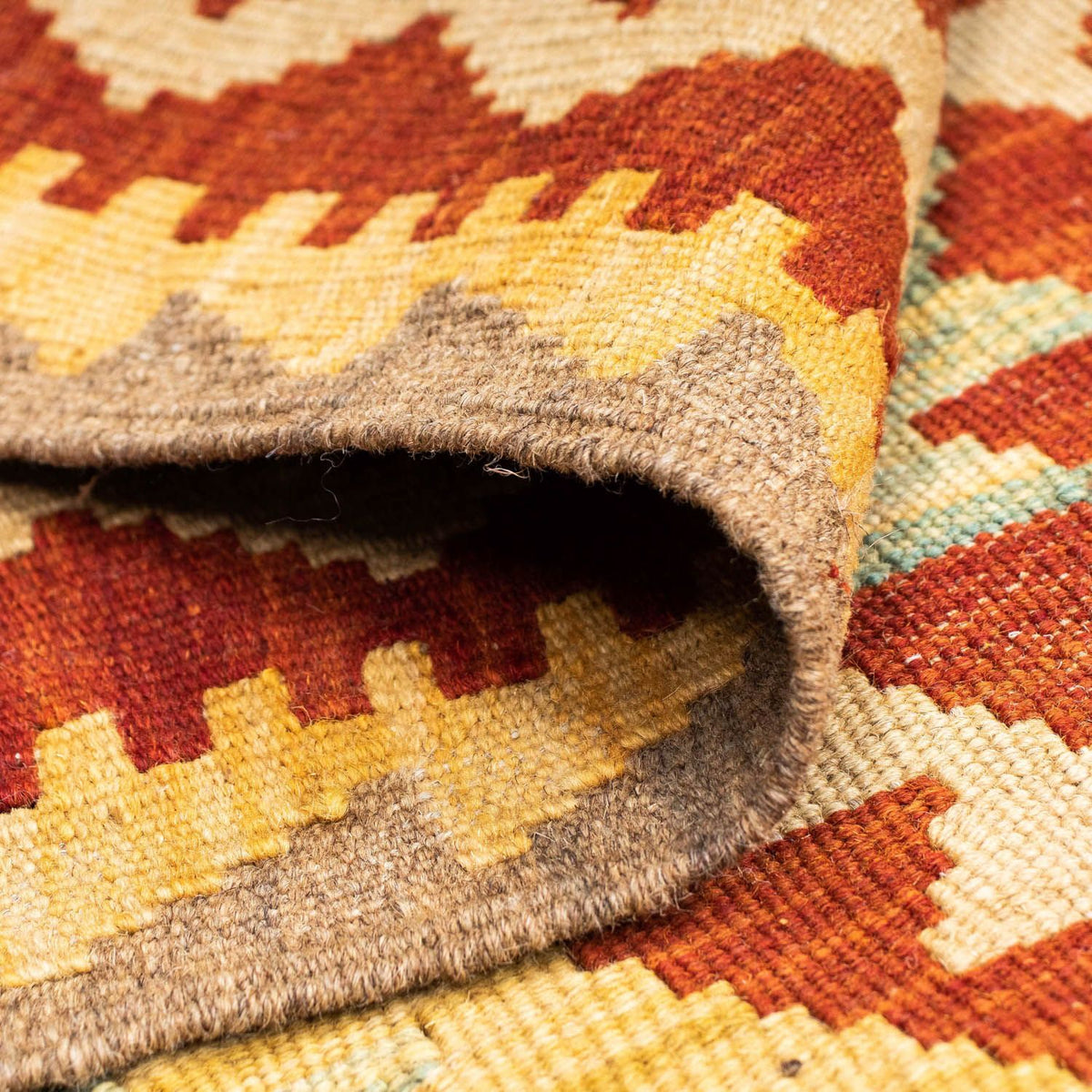 Tapis de couloir Tapis Kelim - Oriental - 214 x 82 cm - rouille