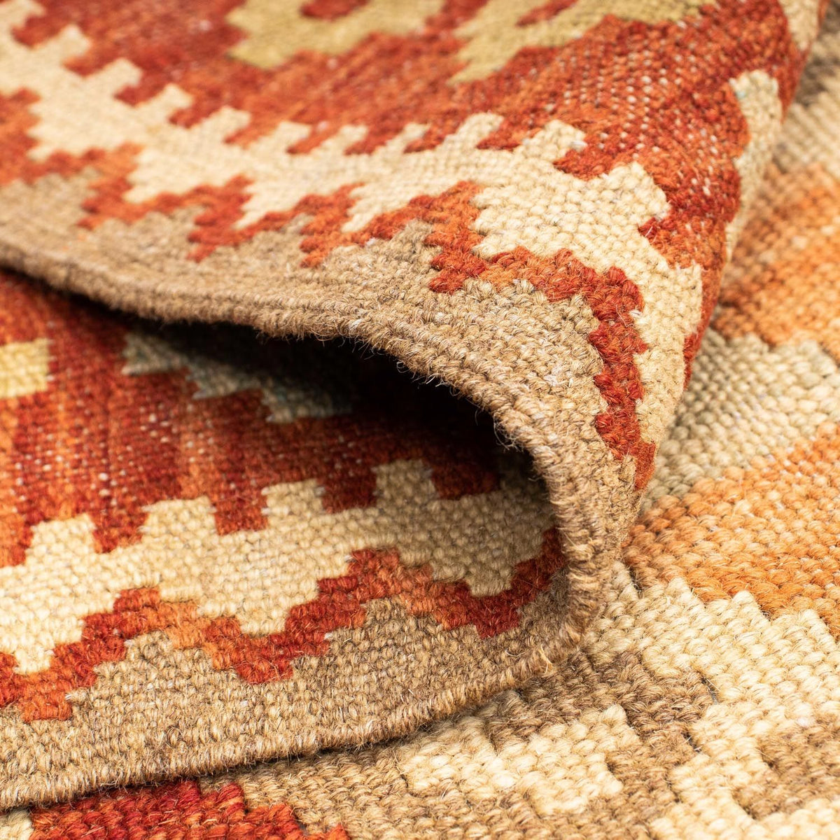 Tapis de couloir Tapis Kelim - Oriental - 200 x 75 cm - beige