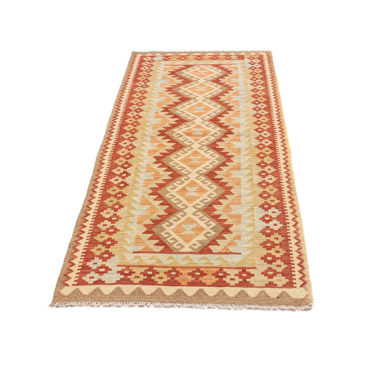 Tapis de couloir Tapis Kelim - Oriental - 200 x 75 cm - beige
