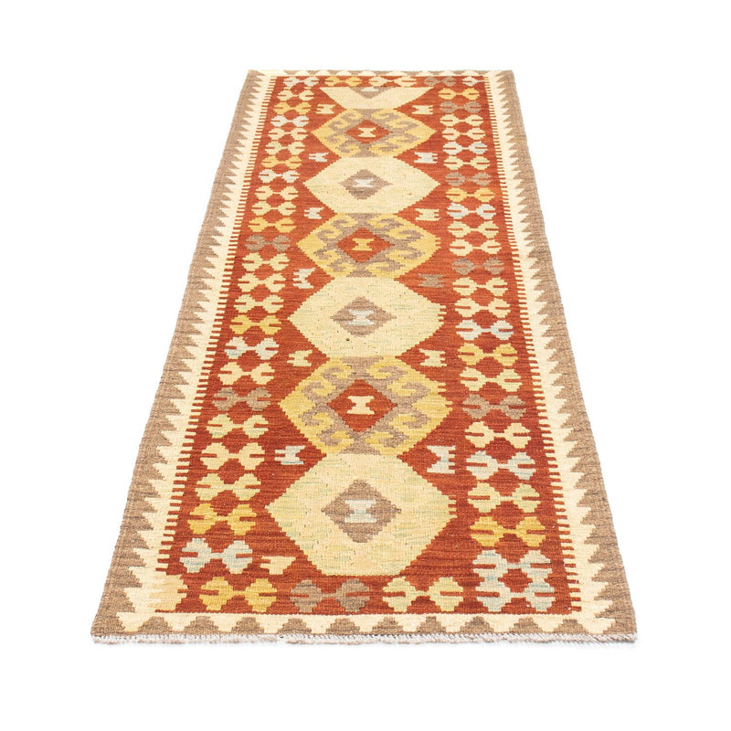 Tapis de couloir Tapis Kelim - Oriental - 195 x 67 cm - rouille