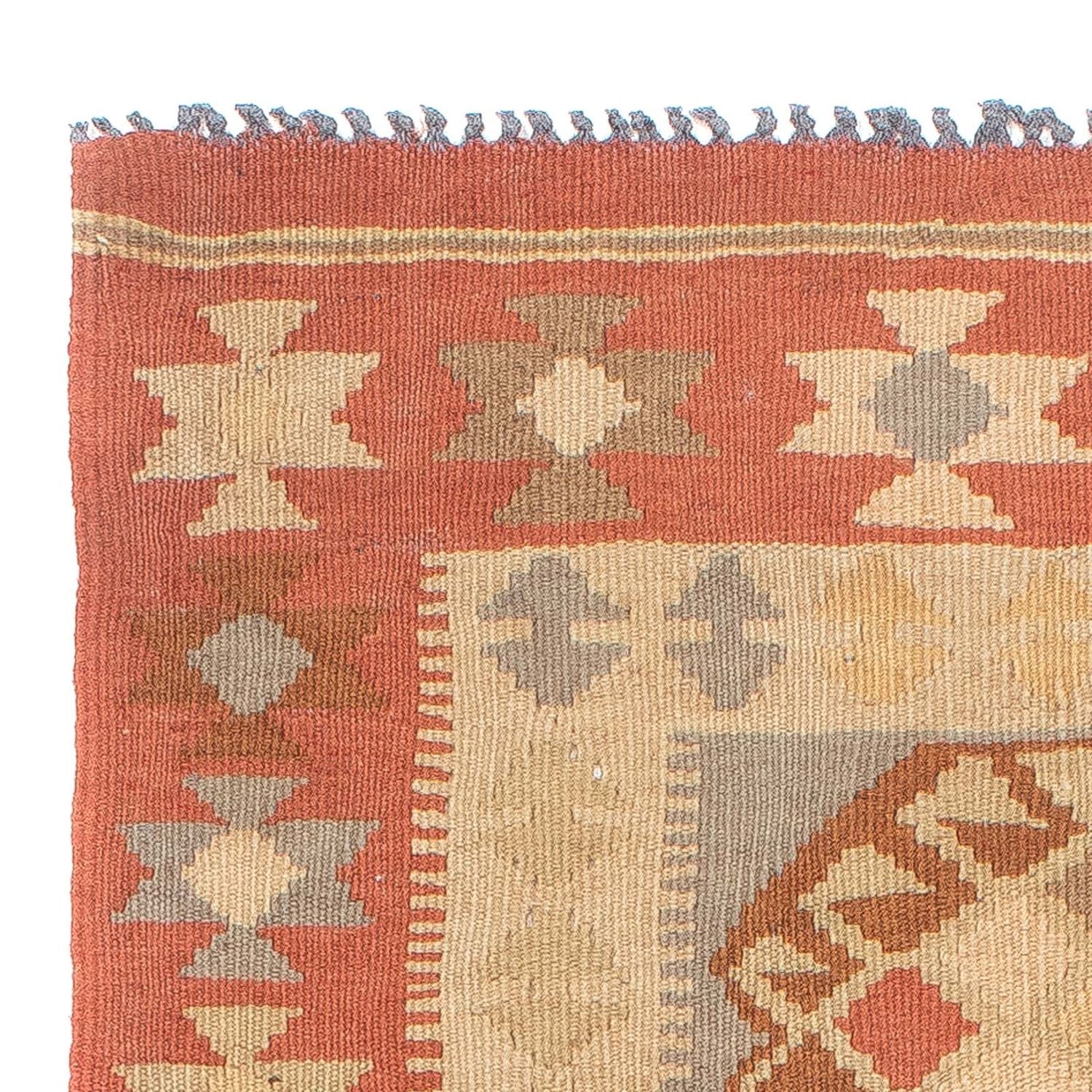 Tapis de couloir Tapis Kelim - Splash - 199 x 67 cm - beige