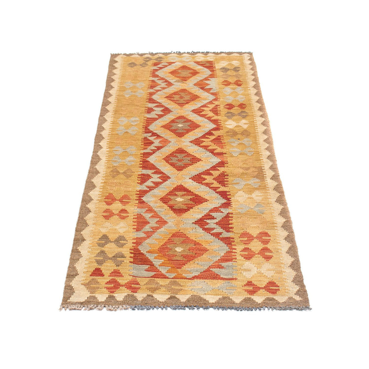 Tapis de couloir Tapis Kelim - Oriental - 196 x 63 cm - multicolore