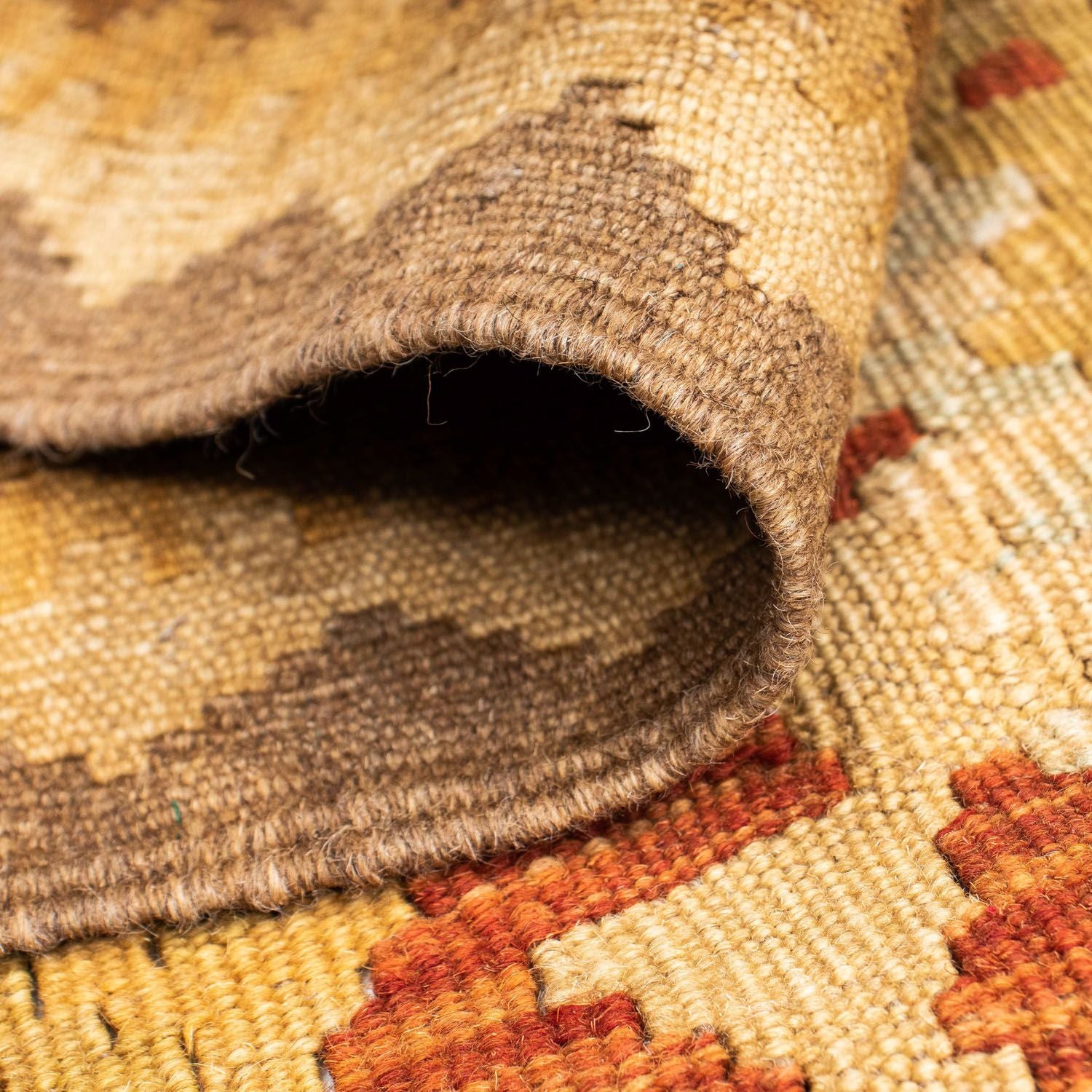 Tapis de couloir Tapis Kelim - Oriental - 204 x 67 cm - beige