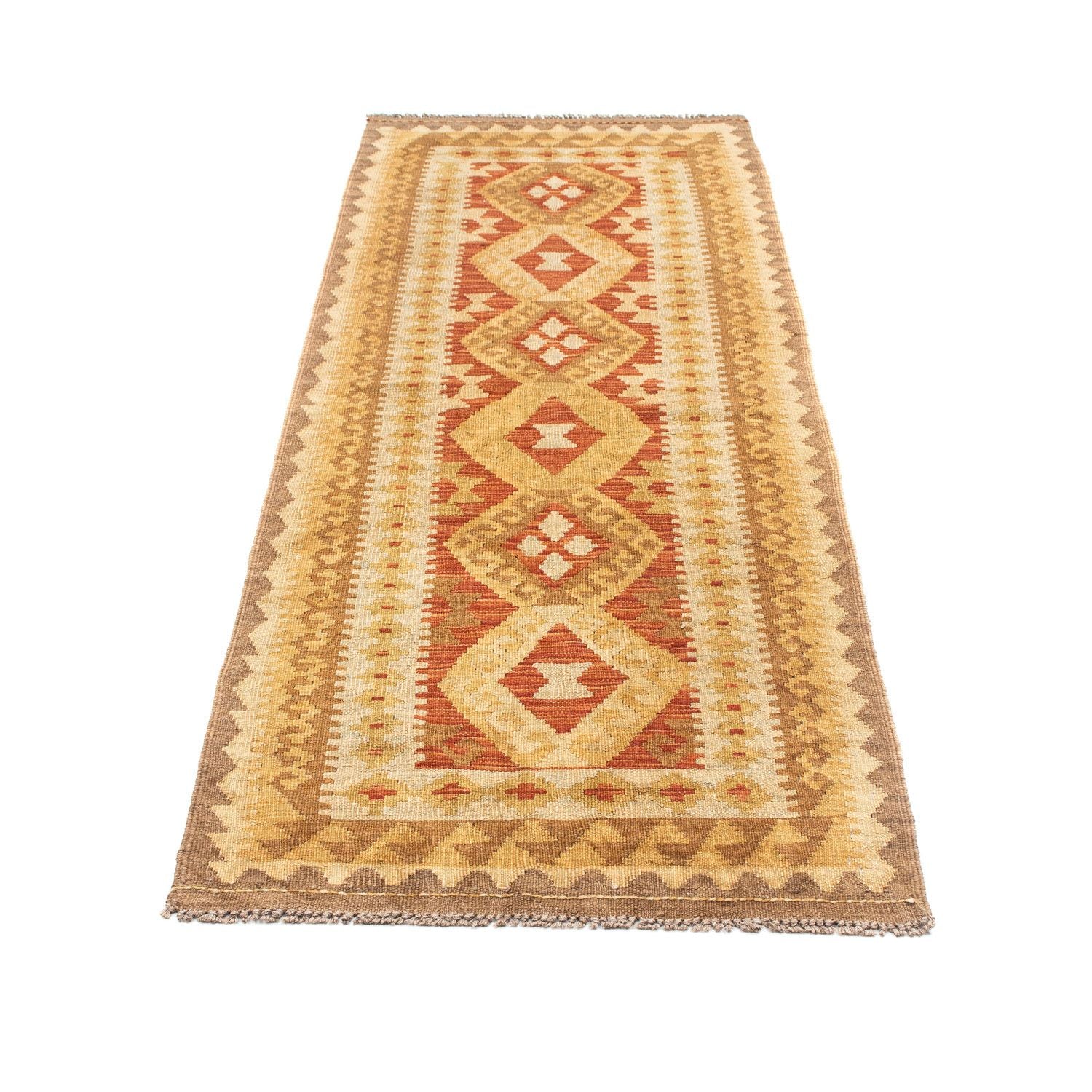 Tapis de couloir Tapis Kelim - Oriental - 204 x 67 cm - beige