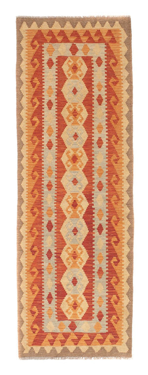 Tapis de couloir Tapis Kelim - Splash - 197 x 63 cm - rouge