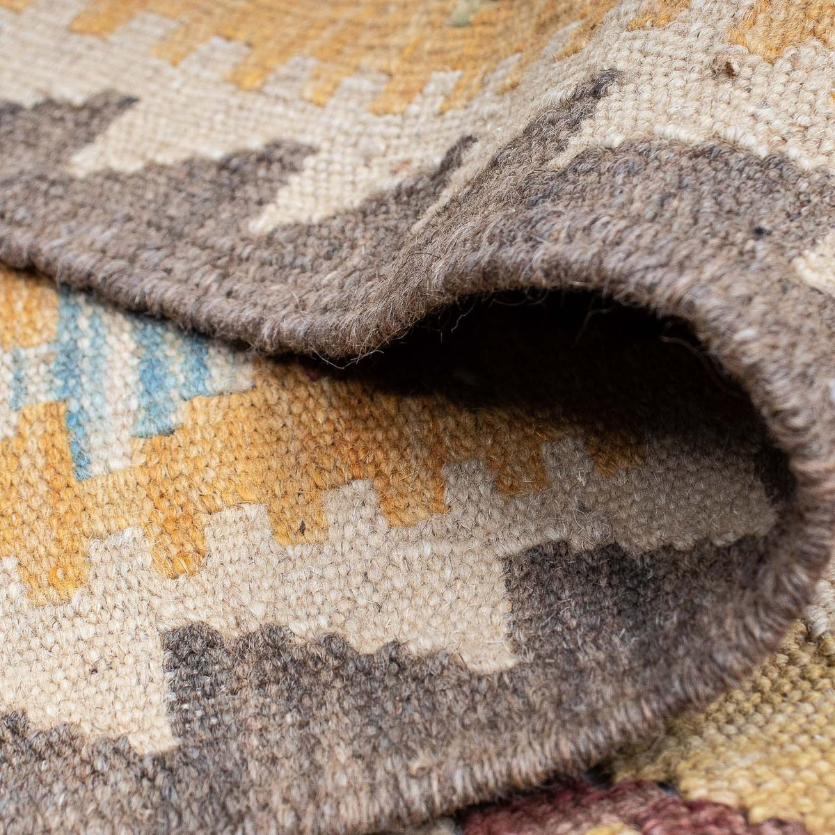 Tapis de couloir Tapis Kelim - Splash - 192 x 63 cm - multicolore