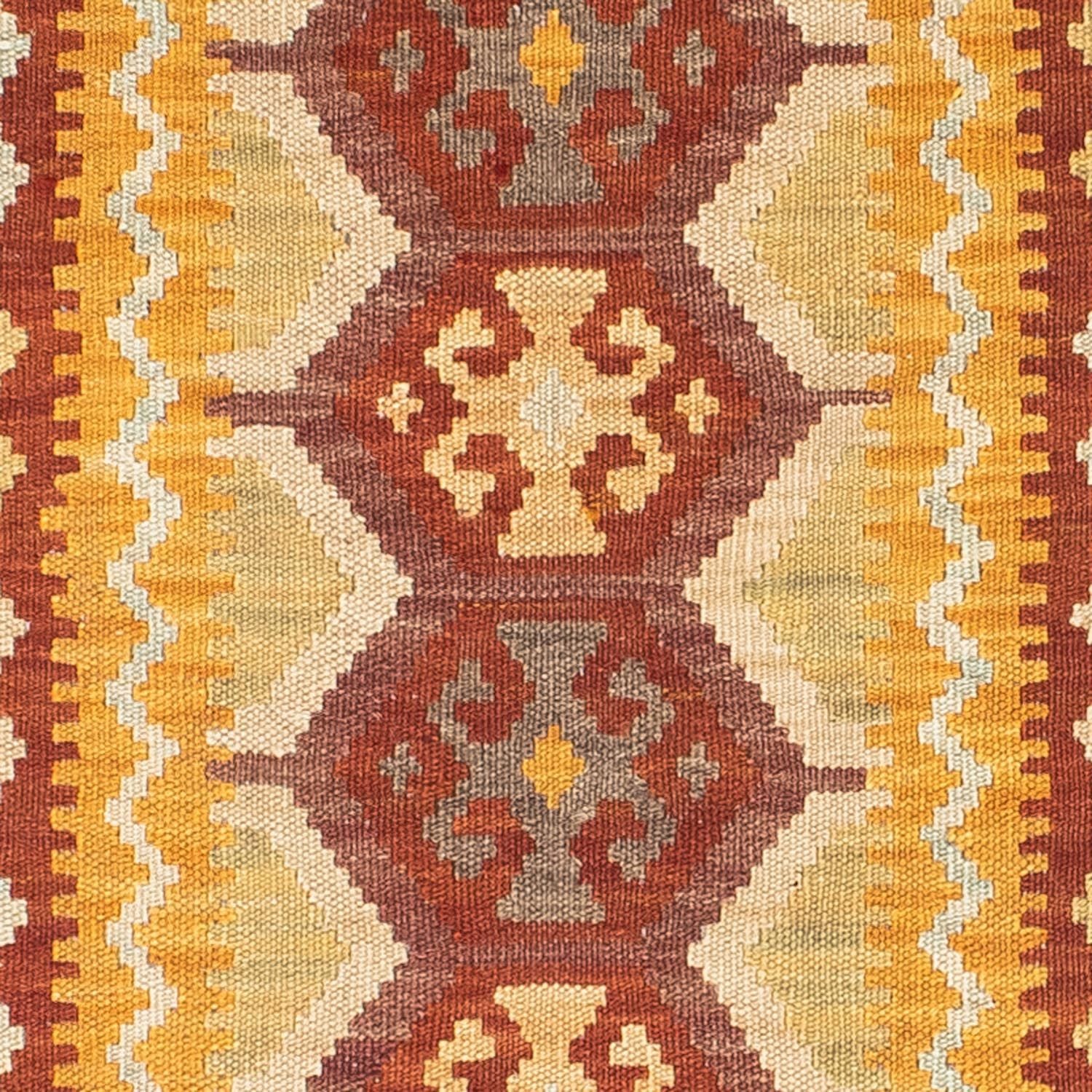 Tapis de couloir Tapis Kelim - Oriental - 195 x 65 cm - rouille