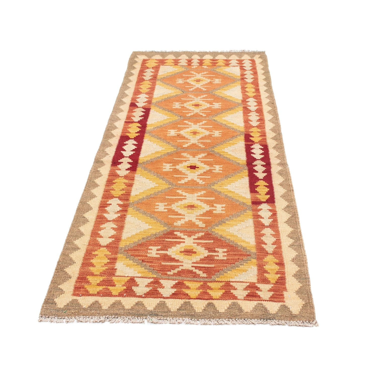Tapis de couloir Tapis Kelim - Oriental - 190 x 71 cm - beige