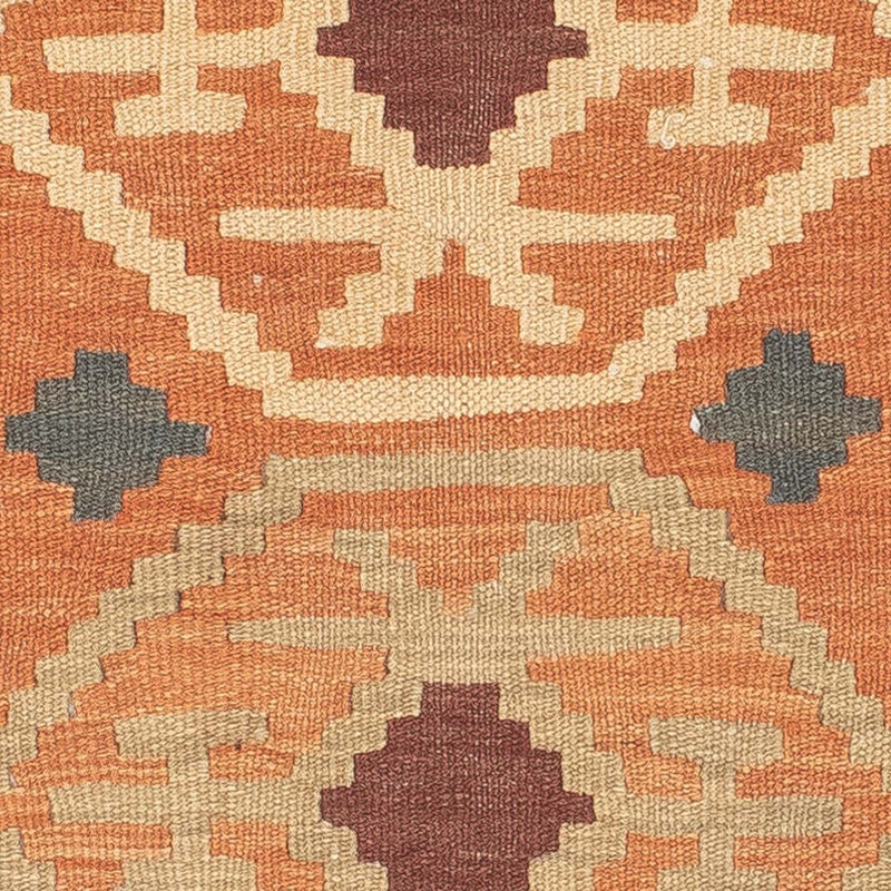 Tapis de couloir Tapis Kelim - Splash - 200 x 62 cm - marron