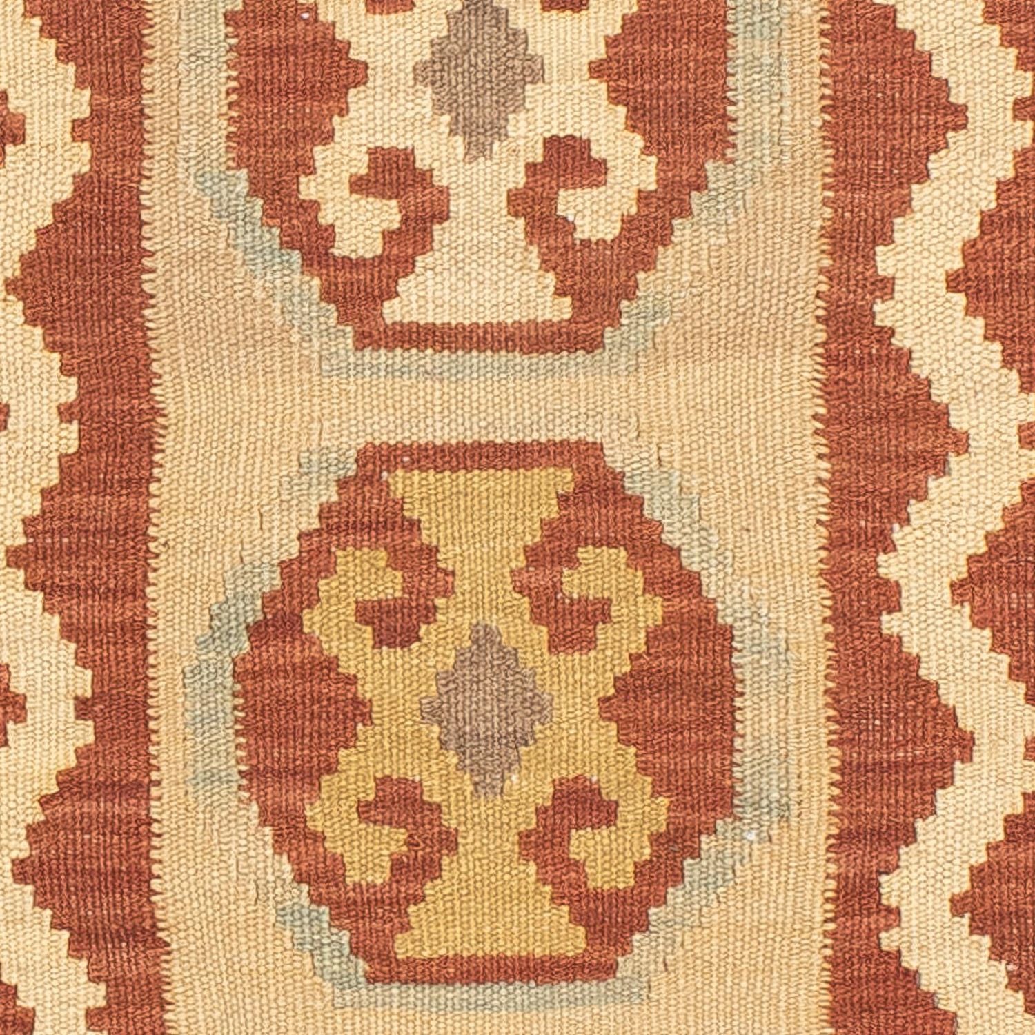 Tapis de couloir Tapis Kelim - Splash - 197 x 68 cm - marron clair