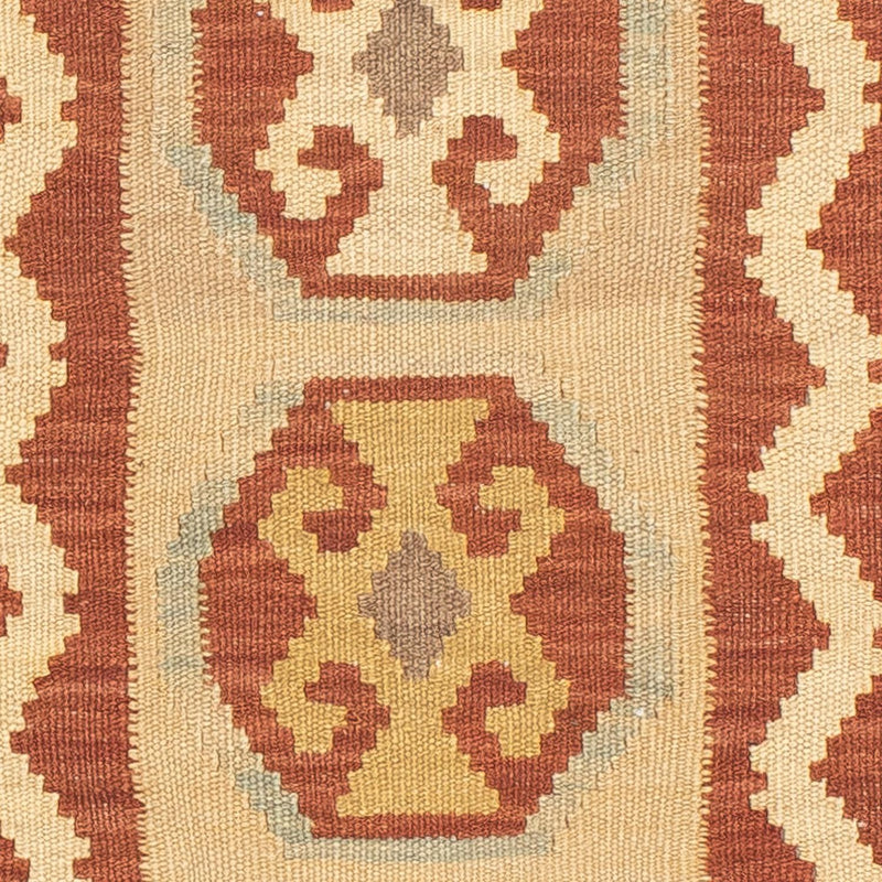 Tapis de couloir Tapis Kelim - Splash - 197 x 68 cm - marron clair