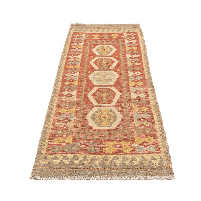 Tapis de couloir Tapis Kelim - Splash - 193 x 64 cm - rouille