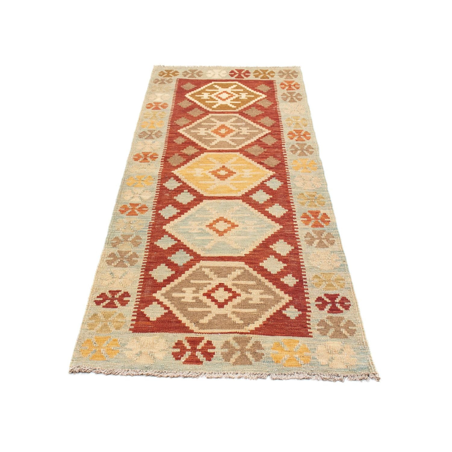 Tapis de couloir Tapis Kelim - Oriental - 203 x 70 cm - beige