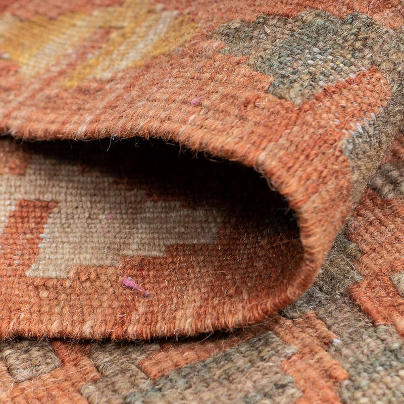 Tapis de couloir Tapis Kelim - Splash - 206 x 61 cm - rouille