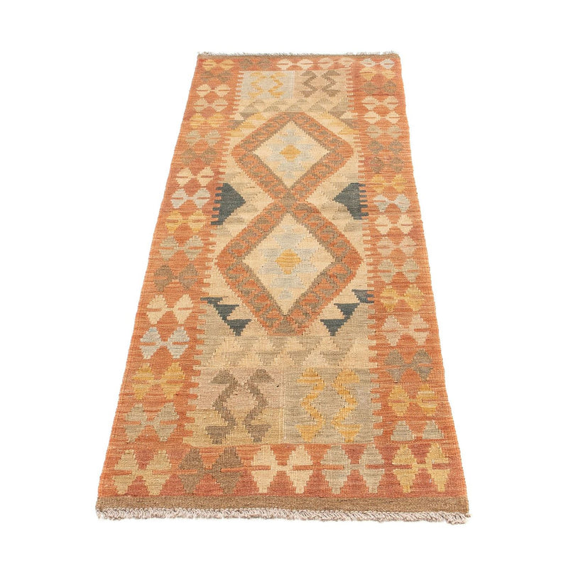 Tapis de couloir Tapis Kelim - Splash - 206 x 61 cm - rouille