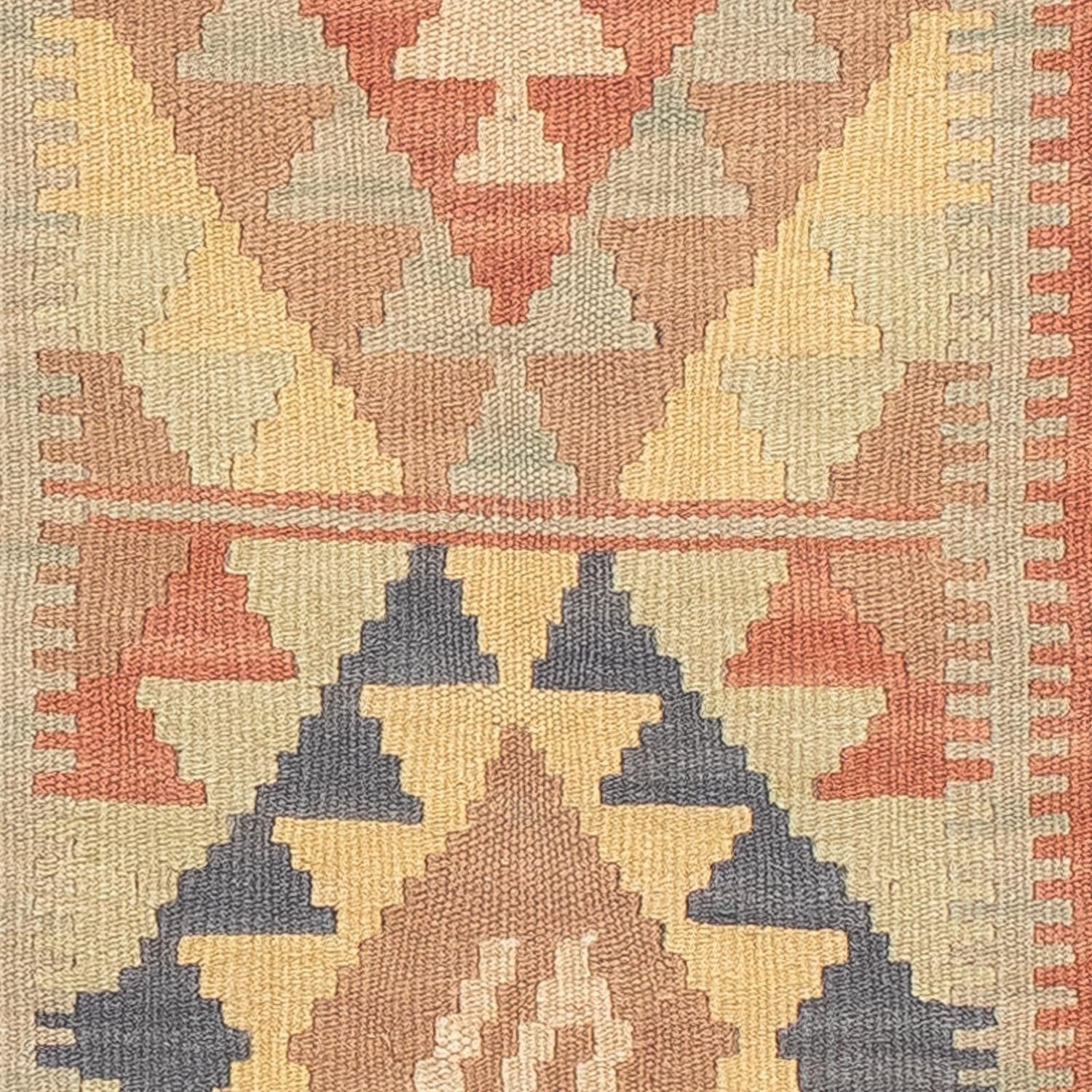 Tapis de couloir Tapis Kelim - Splash - 198 x 60 cm - multicolore