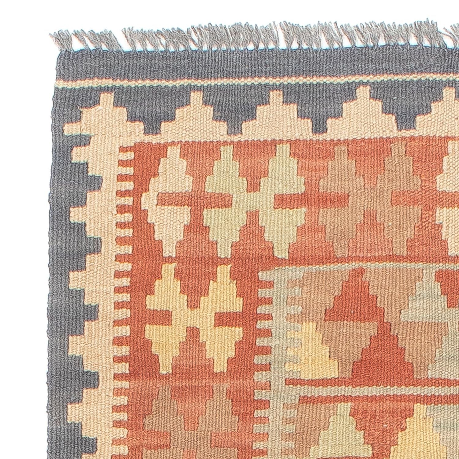 Tapis de couloir Tapis Kelim - Splash - 198 x 60 cm - multicolore