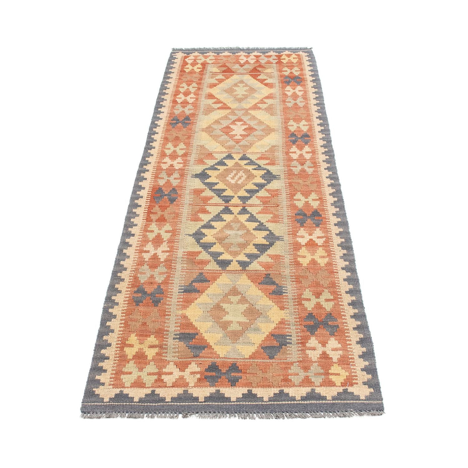 Tapis de couloir Tapis Kelim - Splash - 198 x 60 cm - multicolore