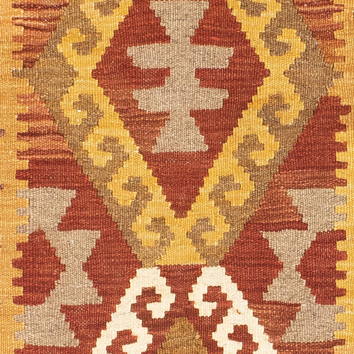 Tapis de couloir Tapis Kelim - Oriental - 203 x 64 cm - marron clair