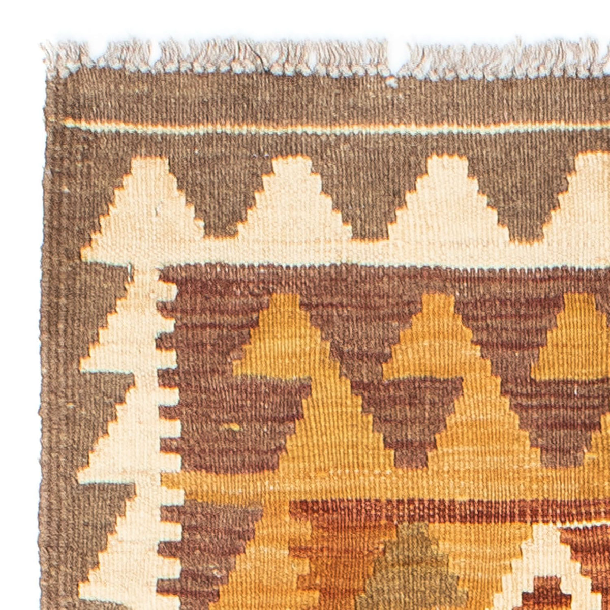 Tapis de couloir Tapis Kelim - Oriental - 203 x 64 cm - marron clair