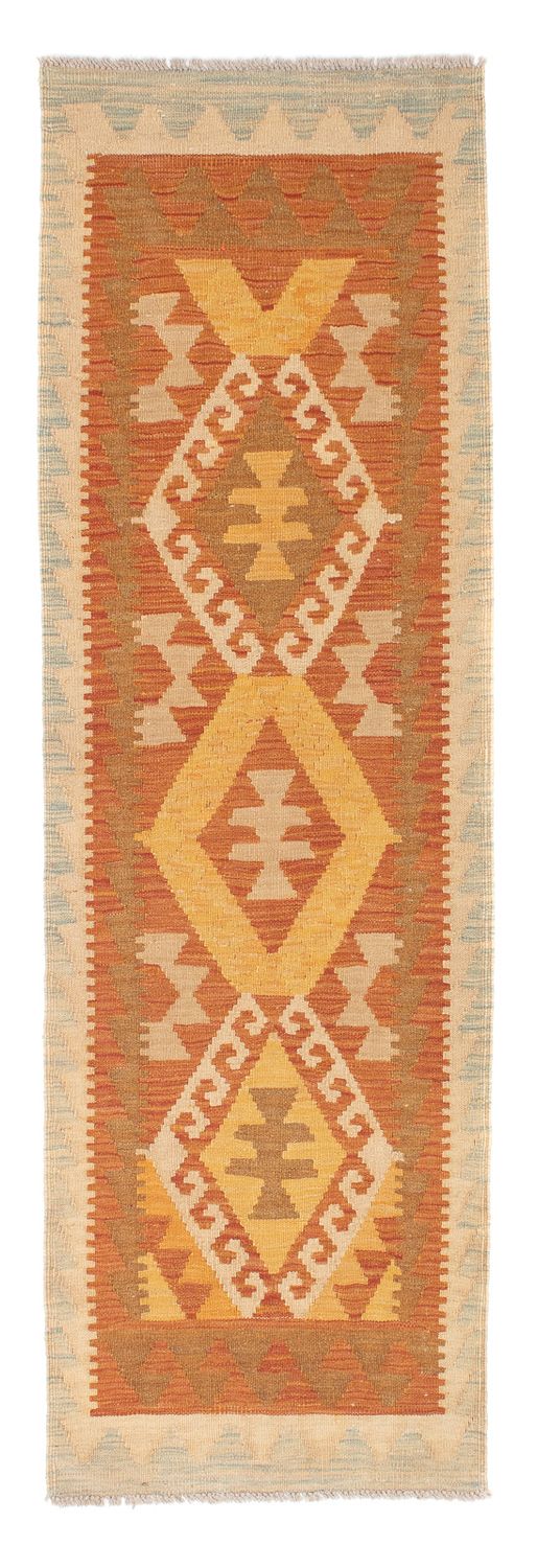 Tapis de couloir Tapis Kelim - Splash - 202 x 62 cm - rouille