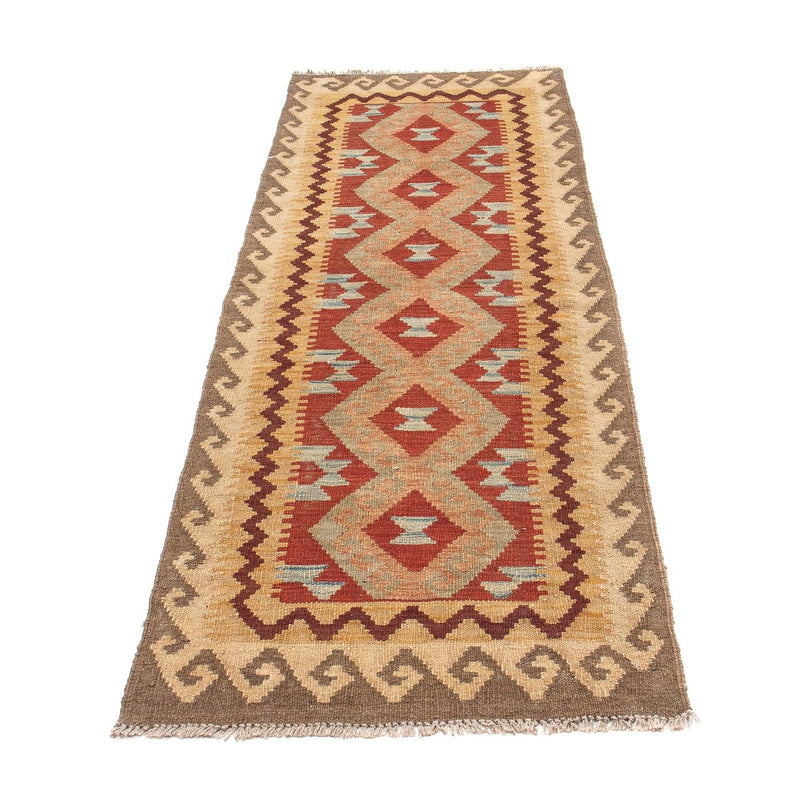 Tapis de couloir Tapis Kelim - Splash - 202 x 64 cm - multicolore