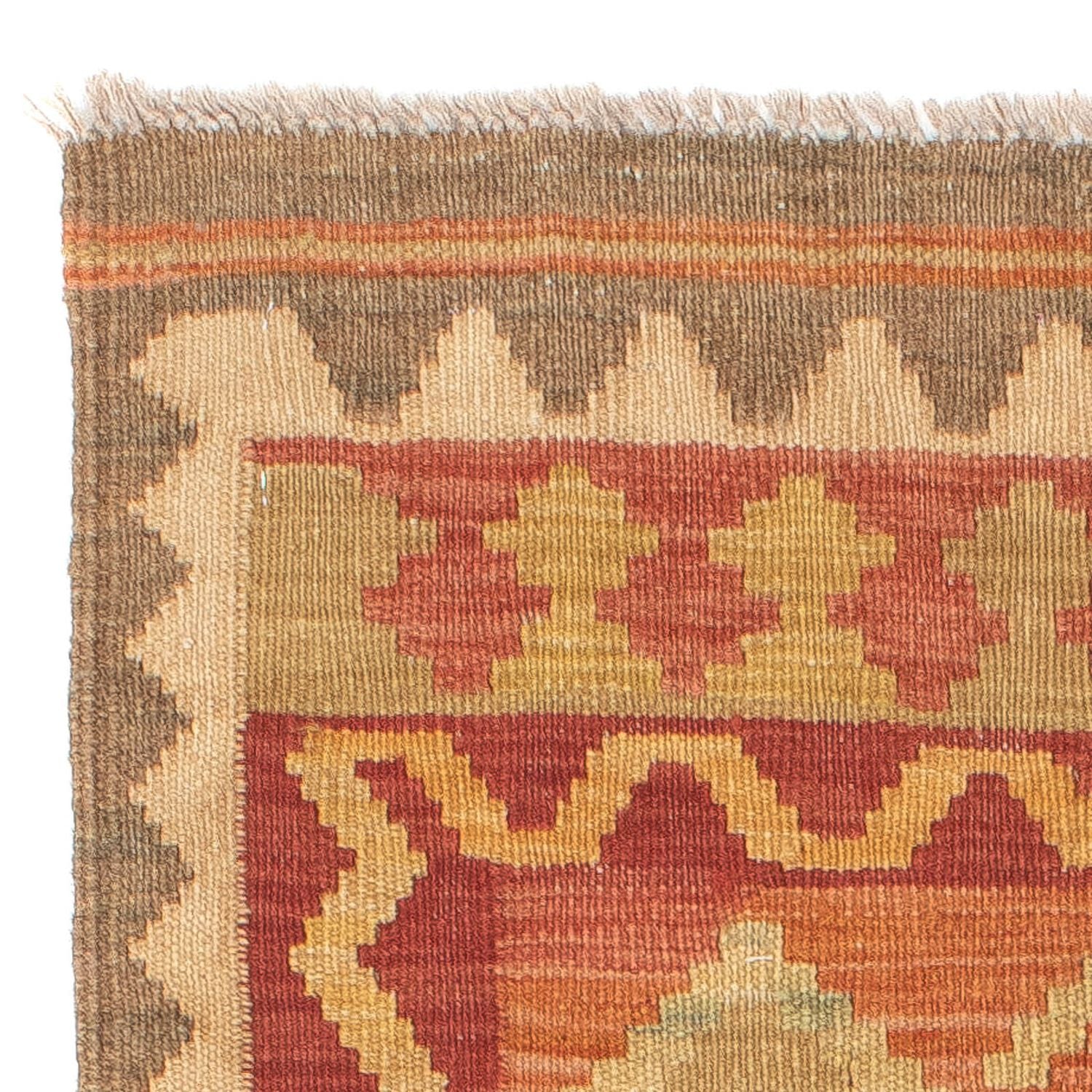 Tapis de couloir Tapis Kelim - Splash - 198 x 68 cm - rouille