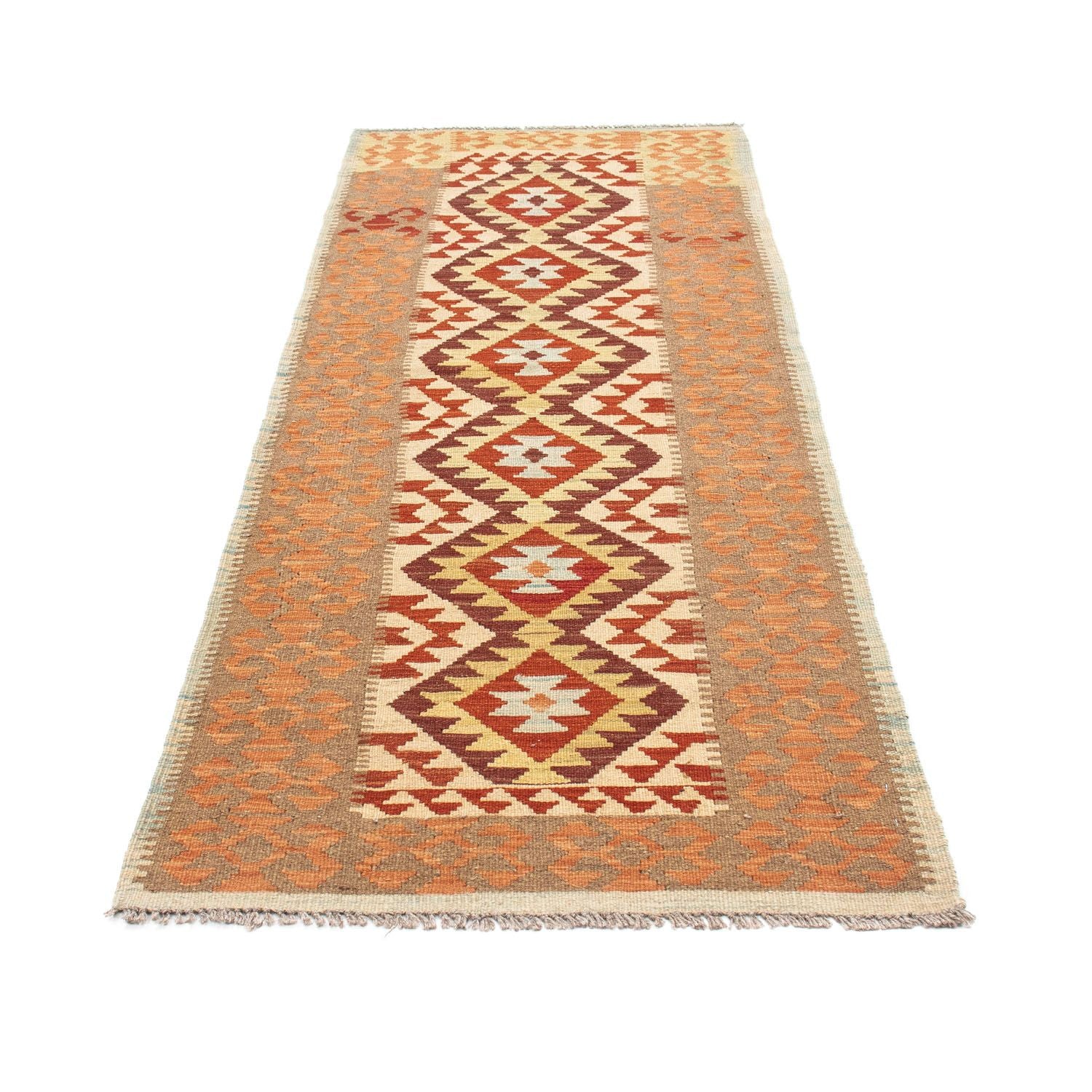 Tapis de couloir Tapis Kelim - Oriental - 199 x 77 cm - beige