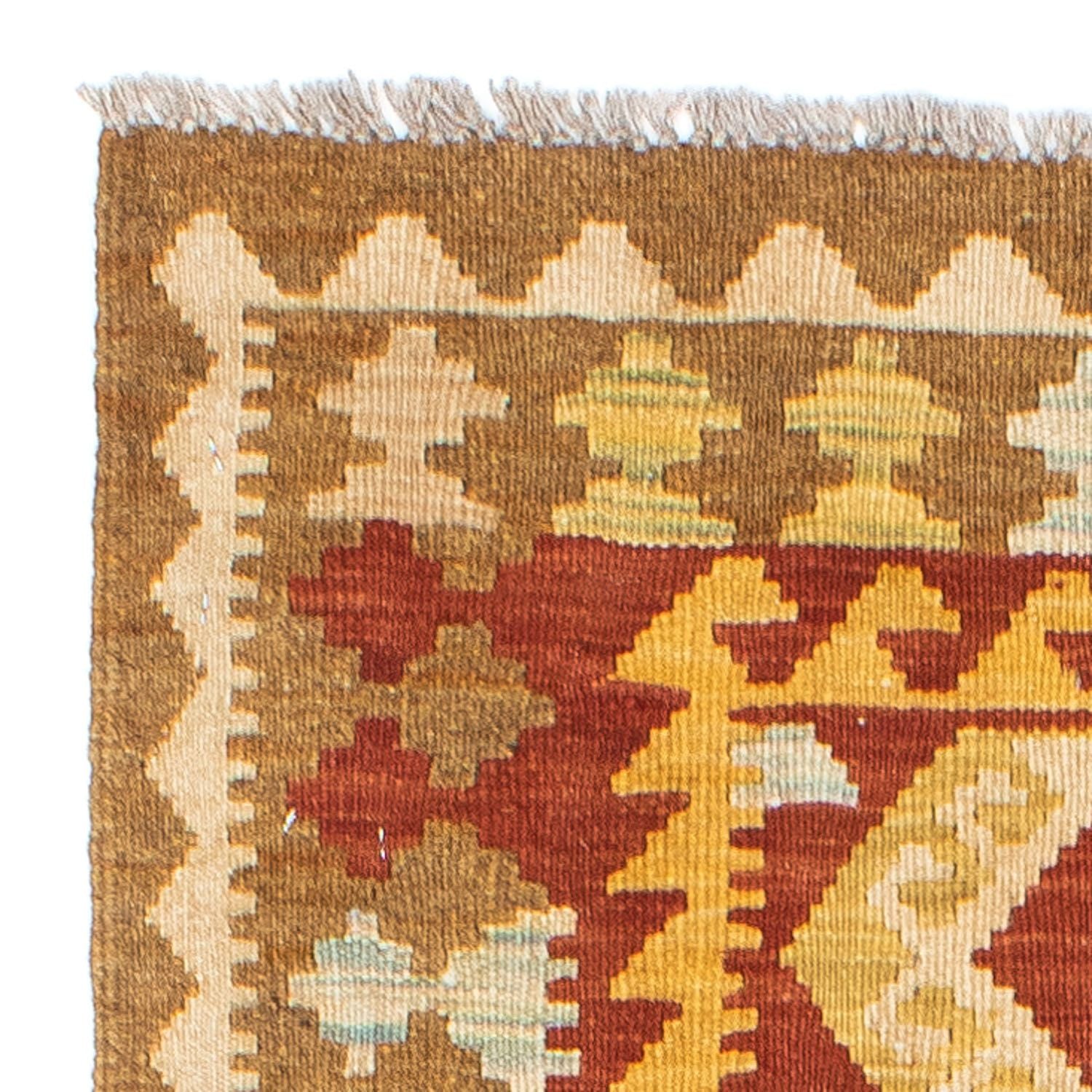 Tapis de couloir Tapis Kelim - Oriental - 202 x 70 cm - beige