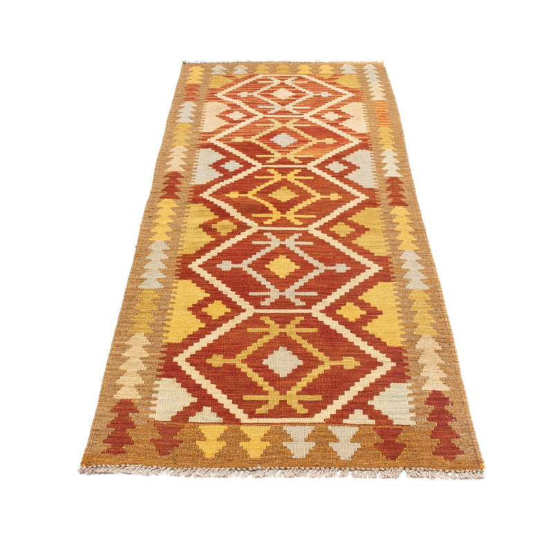 Tapis de couloir Tapis Kelim - Oriental - 206 x 73 cm - rouille