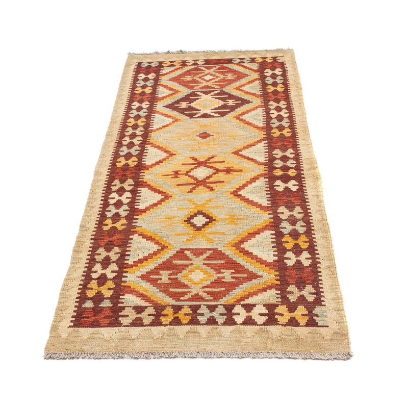Tapis de couloir Tapis Kelim - Oriental - 198 x 75 cm - beige
