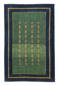 Tapis Gabbeh - Persan - 184 x 122 cm - vert