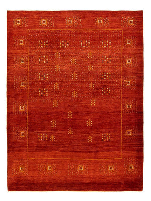 Tapis Gabbeh - Loribaft Persan - 202 x 152 cm - rouge foncé