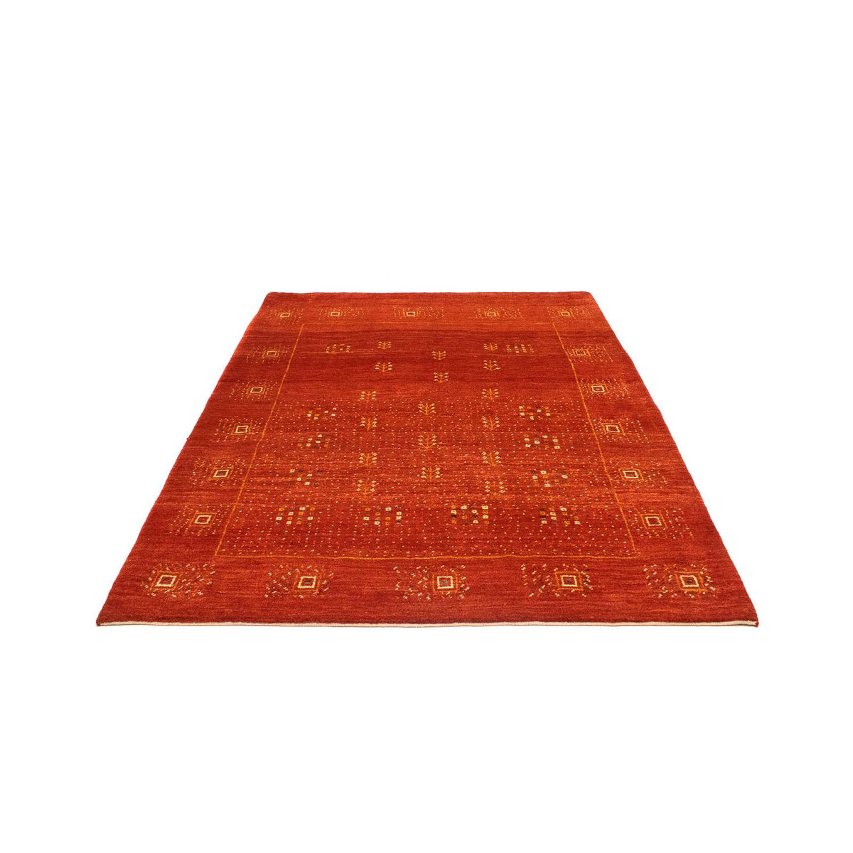 Tapis Gabbeh - Loribaft Persan - 202 x 152 cm - rouge foncé