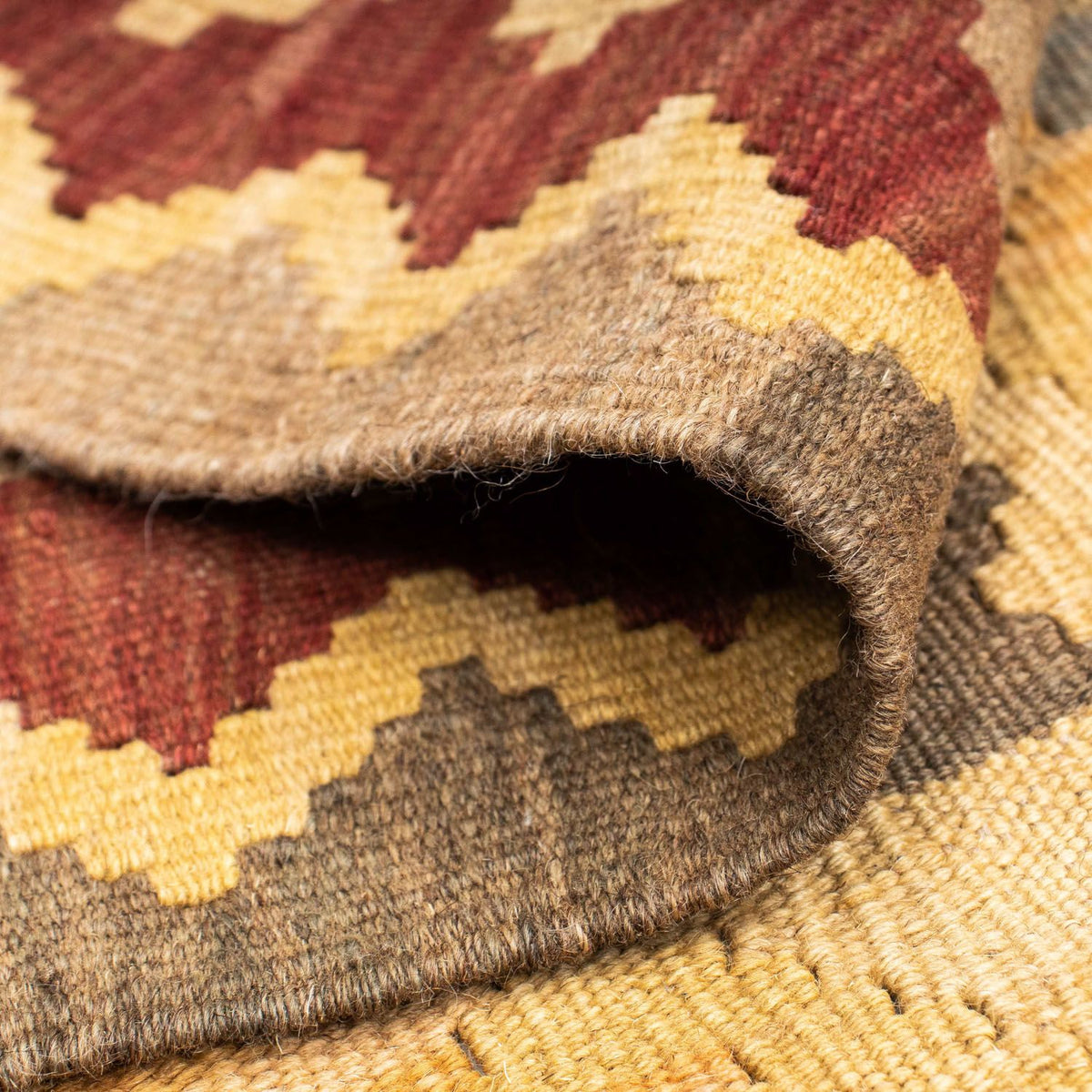 Tapis de couloir Tapis Kelim - Oriental - 195 x 79 cm - marron