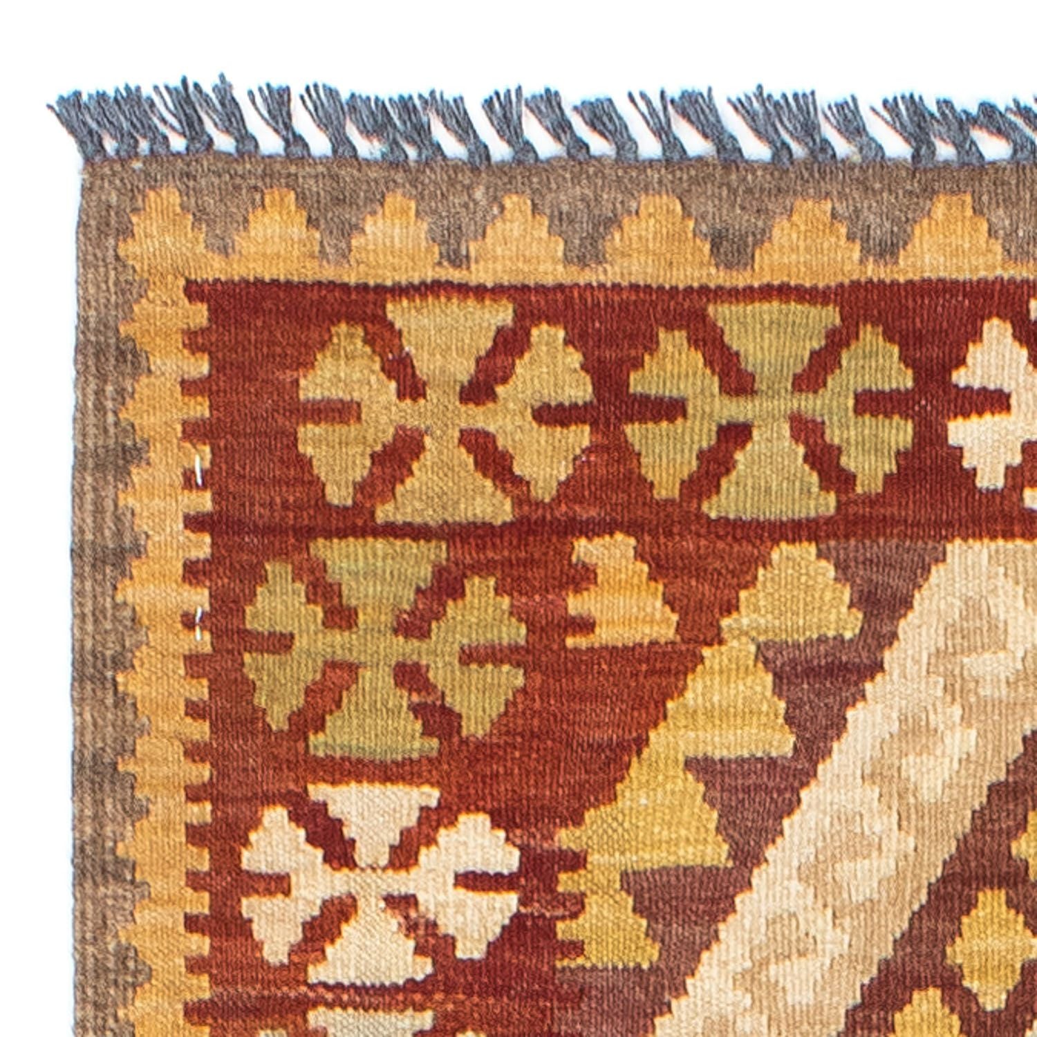 Tapis de couloir Tapis Kelim - Oriental - 210 x 68 cm - beige