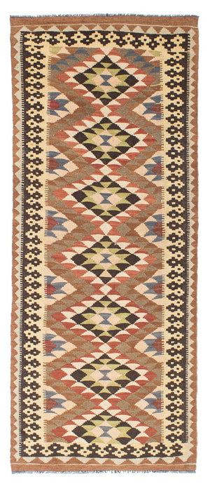 Tapis de couloir Tapis Kelim - Oriental - 207 x 85 cm - marron clair