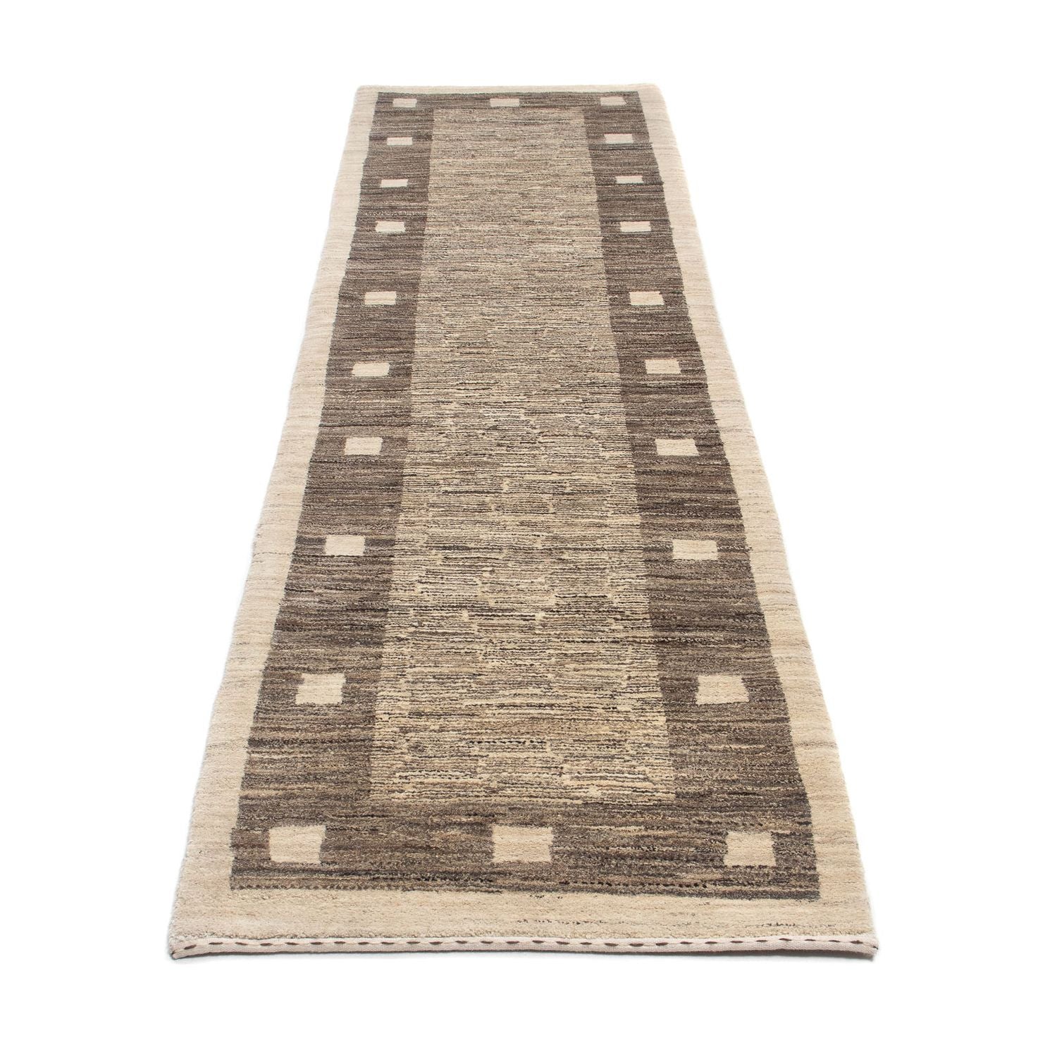 Tapis de couloir Tapis Gabbeh - Persan - 300 x 74 cm - beige