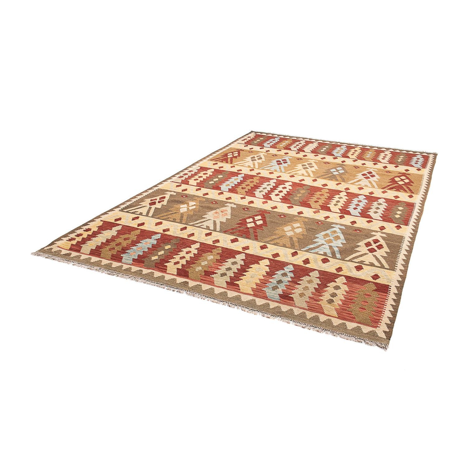 Tapis Kelim - Splash - 294 x 199 cm - multicolore