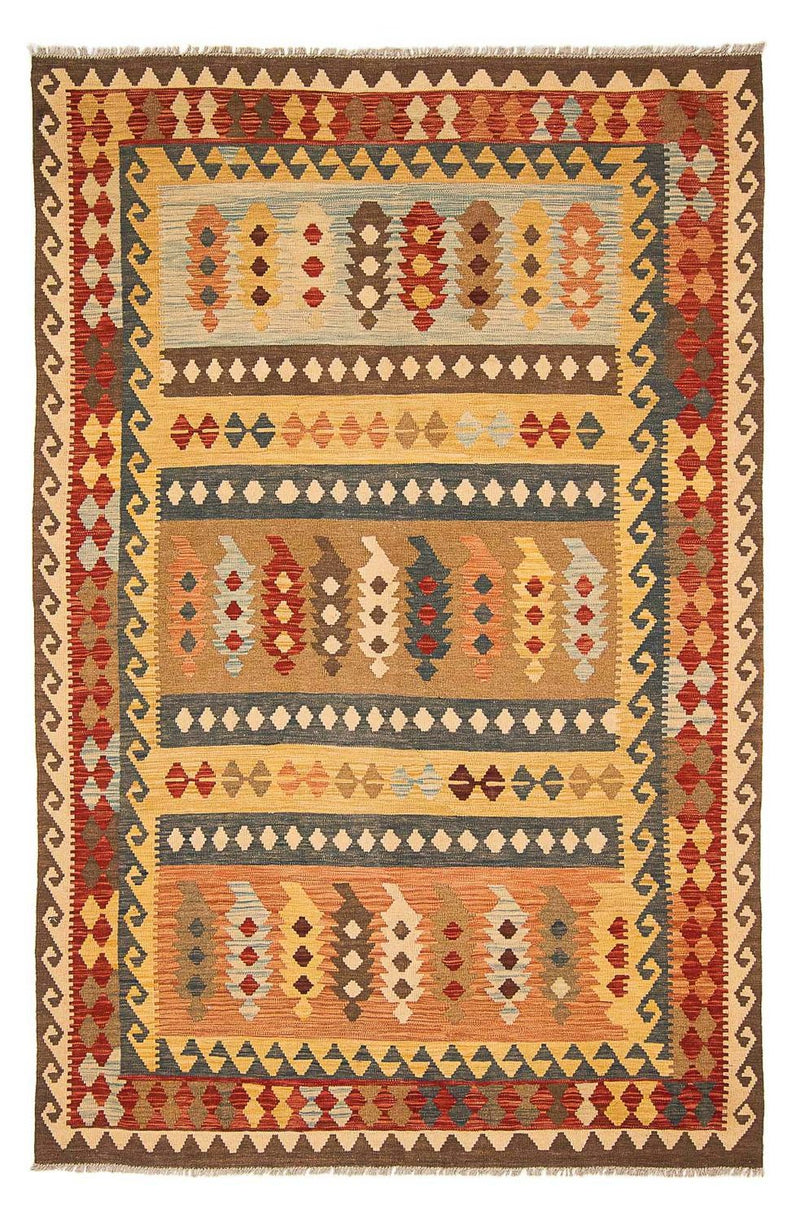 Tapis Kelim - Splash - 299 x 201 cm - multicolore