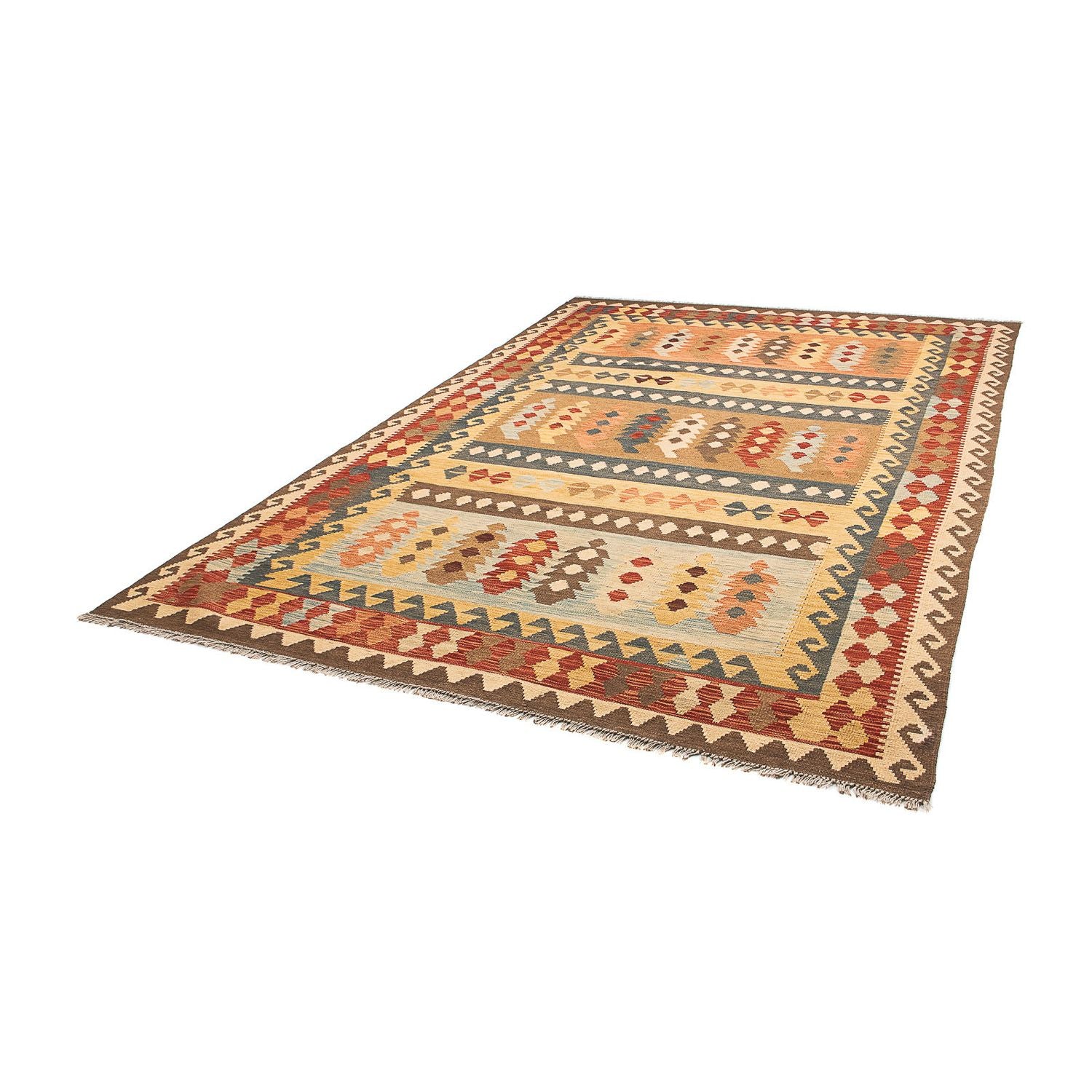 Tapis Kelim - Splash - 299 x 201 cm - multicolore