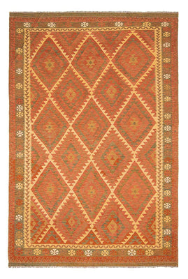Tapis Kelim - Splash - 294 x 207 cm - marron