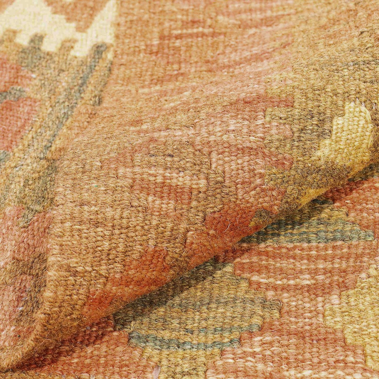 Tapis Kelim - Splash - 294 x 207 cm - marron