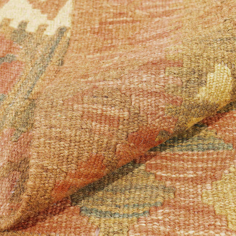 Tapis Kelim - Splash - 294 x 207 cm - marron