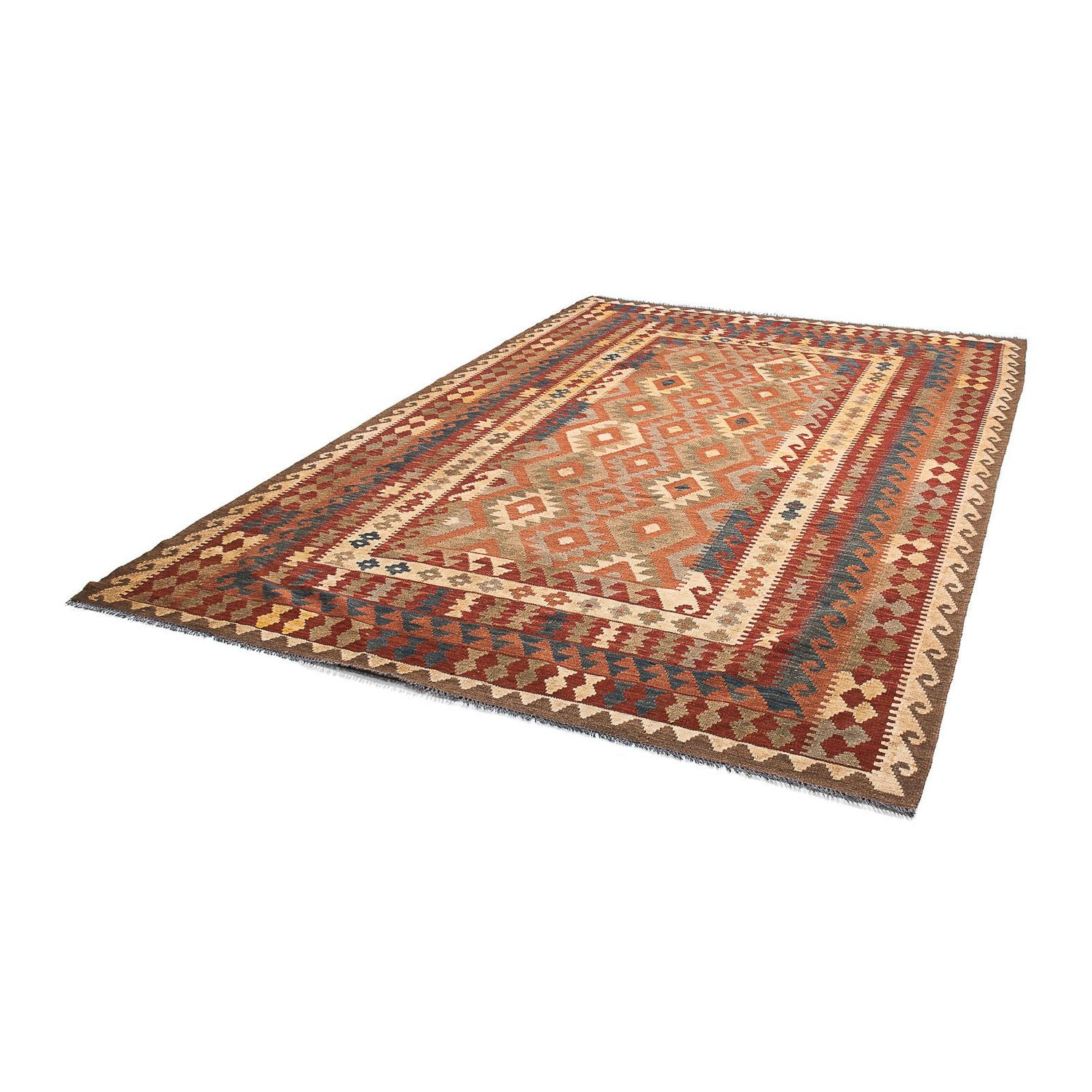 Tapis Kelim - Splash - 289 x 200 cm - multicolore
