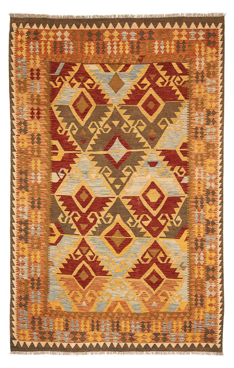 Tapis Kelim - Splash - 305 x 199 cm - multicolore
