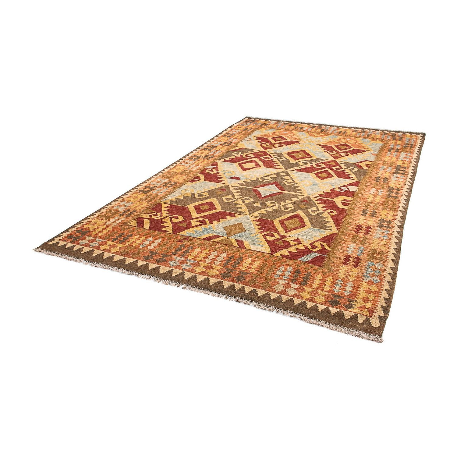 Tapis Kelim - Splash - 305 x 199 cm - multicolore