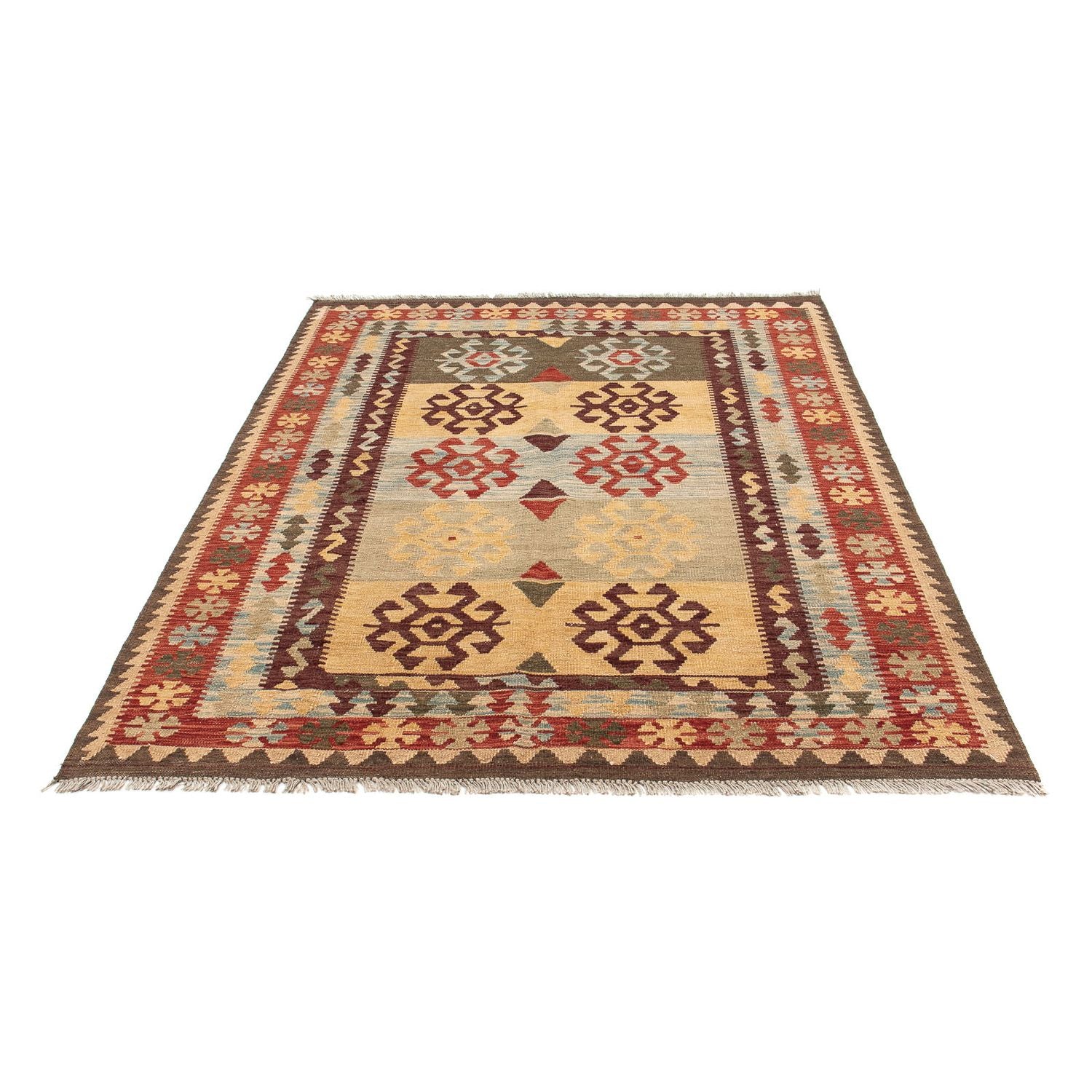 Tapis Kelim - Oriental - 196 x 151 cm - multicolore